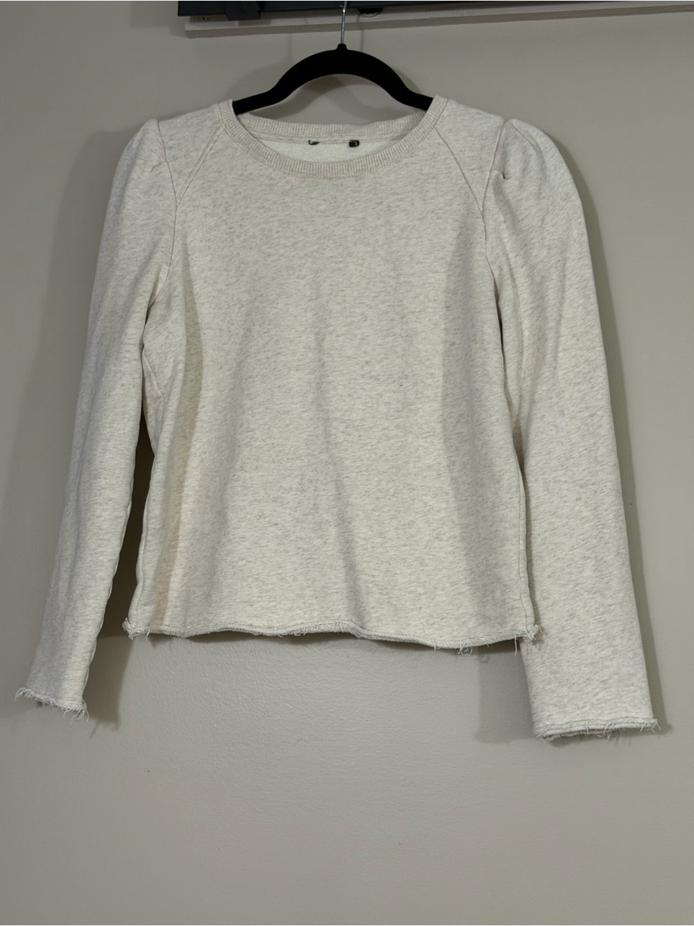 ME+EM Rib Trim Feminine Sweatshirt, roughly size XS / S